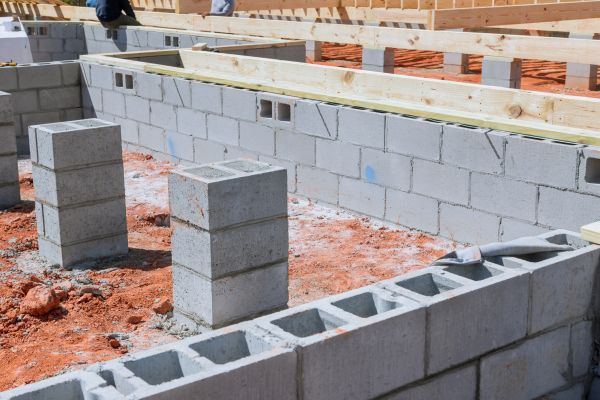 Cement Block Installation in Sanford