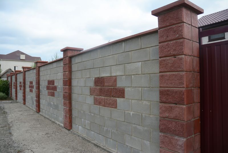 Concrete Block Fence